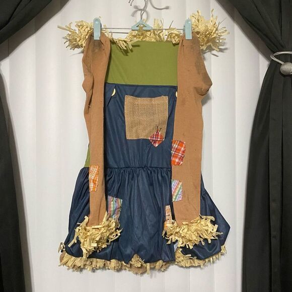 Amscan Sultry Scarecrow blue/green with overalls Halloween costumes, includes br - Picture 10 of 10